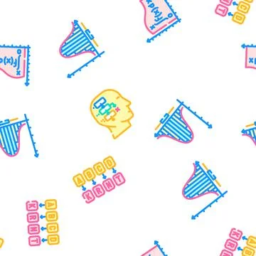 Math science education school vector seamless pattern Stock Illustration