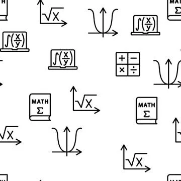 Math Science Education Vector Seamless Pattern イラスト素材