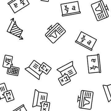 Math Science Education Vector Seamless Pattern 스톡 일러스트