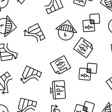 Math Science Education Vector Seamless Pattern イラスト素材
