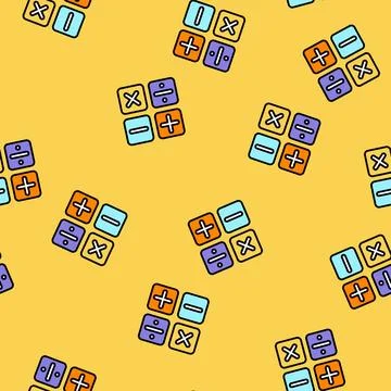 Math science education vector seamless pattern Stock Illustration