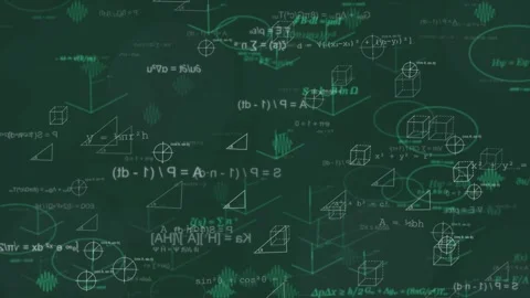 Math science equations in motion Stock Footage 332056542