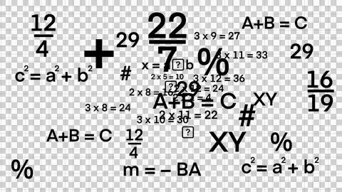 Math science formula mathematic equation calculation thinking Stock Illustration