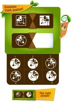 Math  shape analogy adults Stock Illustration