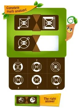Math  shape analogy brainteaser Stock Illustration