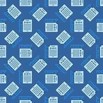 Math Sheet of Paper with Triangle vector colored seamless pattern Stock Illustration