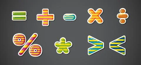 Math signs Stock Illustration