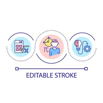 Math skills for programming loop concept icon イラスト素材