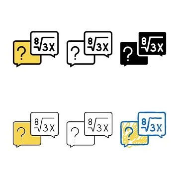 Math solving geek color icon modern vector 스톡 일러스트