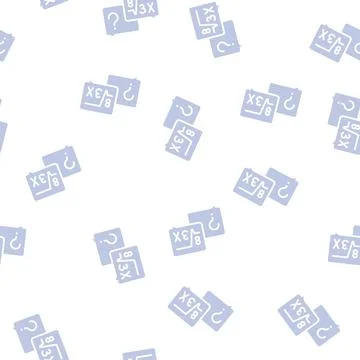 Math solving geek glyph seamless pattern Stock Illustration