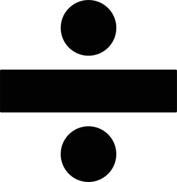 Math Symbol Icon. Mathematic division sign Vector Illustration. Stock Illustration