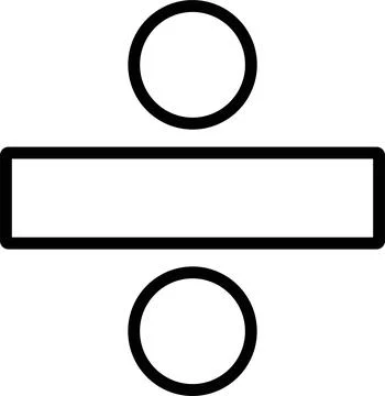 Math Symbol Icon. Mathematic division sign Vector Illustration. Stock Illustration