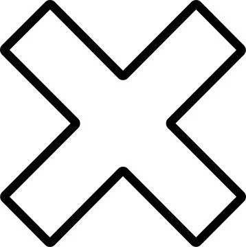 Math Symbol Icon. Mathematic multiplication or cross sign Vector Illustration Stock Illustration