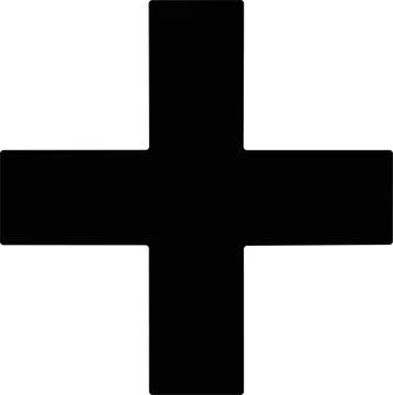 Math Symbol Icon. Mathematic plus or addition sign Vector Illustration. Stock Illustration