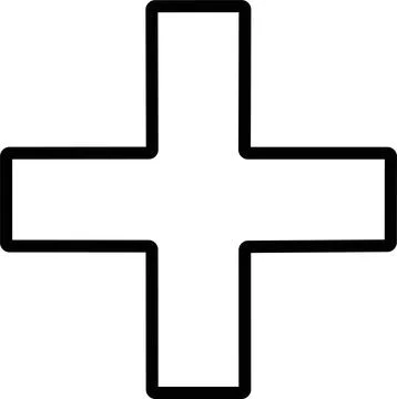 Math Symbol Icon. Mathematic plus or addition sign Vector Illustration. Stock Illustration