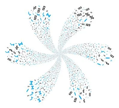 Math Symbols Cycle Abstract Flower Stock Illustration
