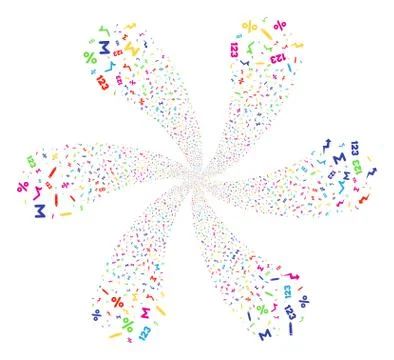 Math Symbols Cyclonic Motion Stock Illustration
