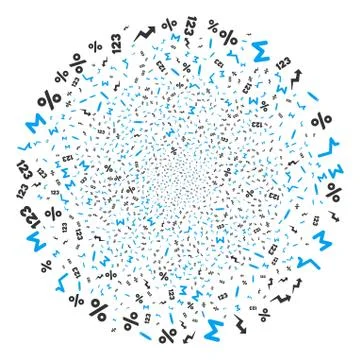 Math Symbols Fireworks Sphere Stock Illustration
