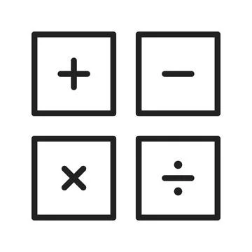 Math Symbols icon vector image.  스톡 일러스트