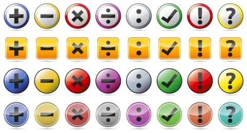 Math symbols Stock Illustration