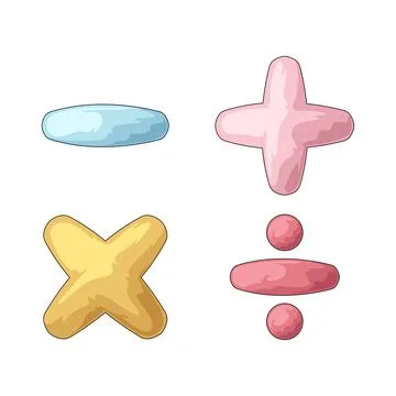 Math symbols illustration Stock Illustration