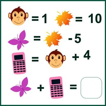 Math task. Additional education3 Stock Illustration