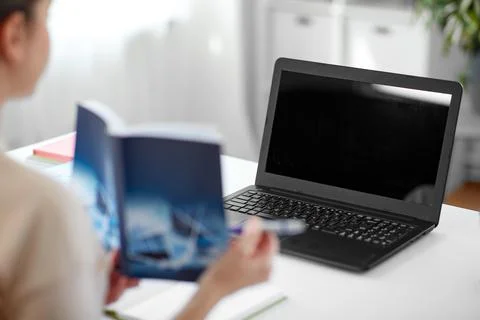 Math teacher having online class at home Stock Photos