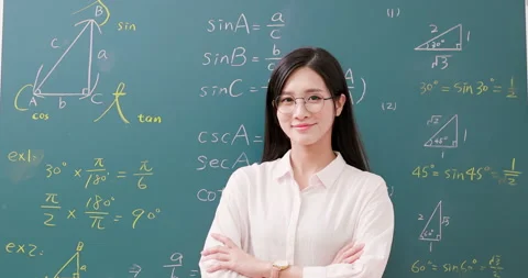 Math teacher smile to you Stock Footage 142473746