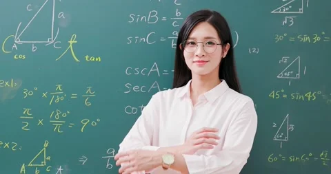 Math teacher smile to you Stock Footage 142772756
