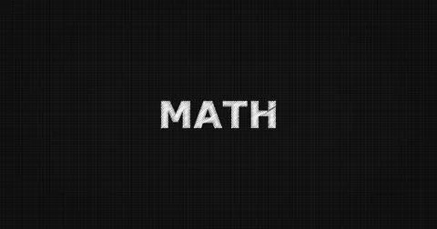 MATH text on board Stock Illustration