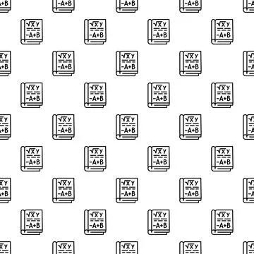 Math textbook formulas seamless vector pattern 스톡 일러스트