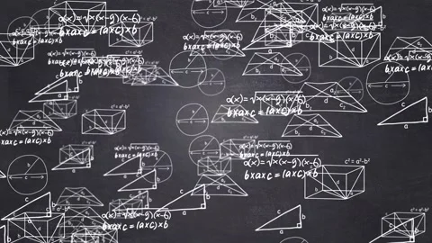 Math theory and mathematical formula equation doodle handwriting moving Loop Video stock 157763061