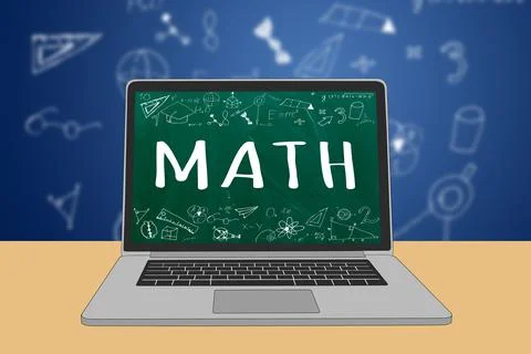 Math theory and mathematical formula equation and model or graph doodle Stock Illustration