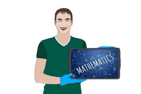 Math theory and mathematical formula equation and model or graph doodle 스톡 일러스트