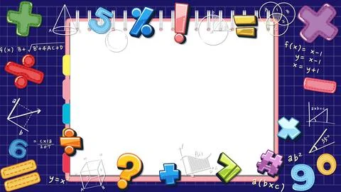 Math Tools on Black Background: A Vector Illustration Stock Illustration