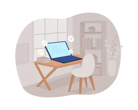 Math tutorial online 2D vector web banner, poster イラスト素材