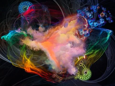 Math Visualization Backdrop Stock Illustration