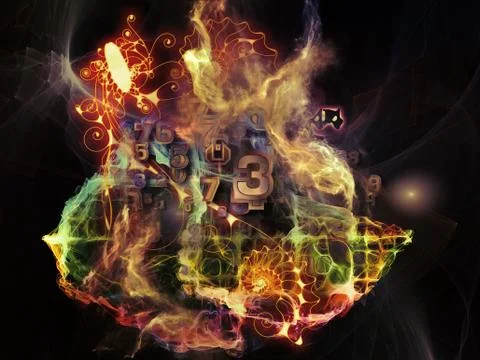 Math Visualization Backdrop 스톡 일러스트