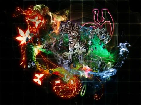 Math Visualization Backdrop 스톡 일러스트