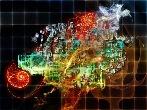 Math Visualization Background 스톡 일러스트