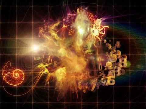 Math Visualization Background Illustrazione stock