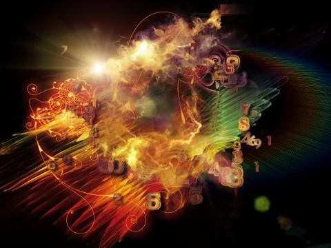 Math Visualization Background Stock Illustration