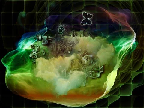 Math Visualization Design 스톡 일러스트