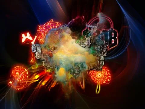 Math Visualization Synergy Stockillustratie