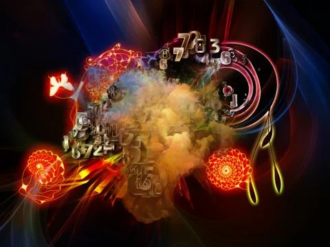 Math Visualization Synergy Stock Illustration
