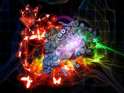 Math Visualization Synergy Stockillustratie