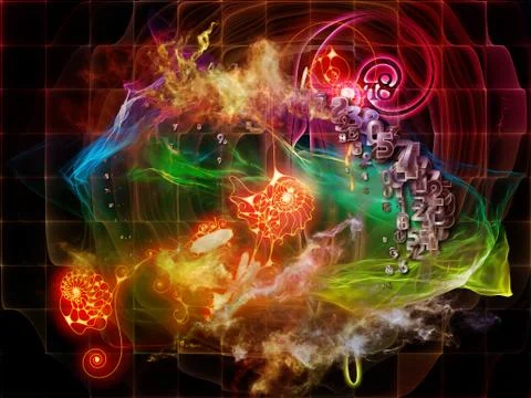 Math Visualization Synergy Stockillustratie