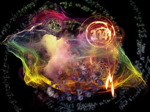 Math Visualization Technologies 스톡 일러스트