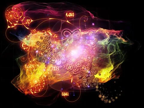 Math Visualization Technologies 스톡 일러스트