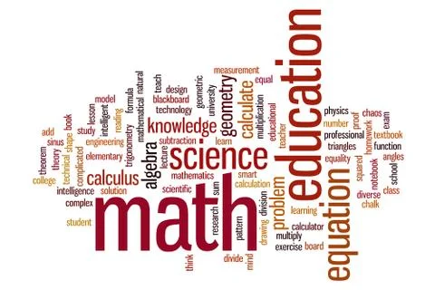 Math word cloud Illustrazione stock